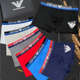 EMPORIO ARMANI Men's Fashion Solid Color Briefs Boxer Briefs 3PCS-2376  